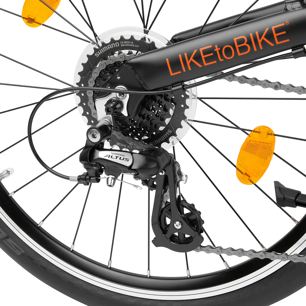 Велосипед KOKUA LIKEtoBIKE 24 Special Model black/orange черный/оранжевый 7