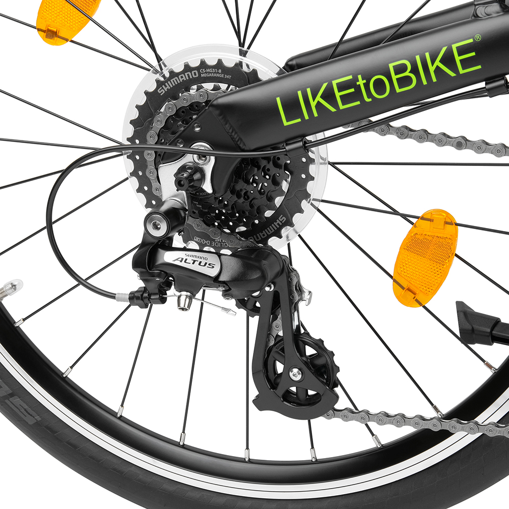 Велосипед KOKUA LIKEtoBIKE 24 Special Model black/green черный/зеленый 7